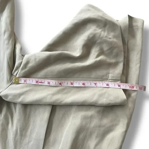 Joseph & Feiss Shorts Men's Sz 38 Khaki 100% Silk Chino Pleated Resort Vacay NWT - Picture 14 of 15